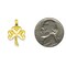 14K Gold 3D Shamrock Charm Irish Religious Pendant Jewerly 25mm x 15mm